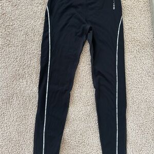 Golite Black Performance Leggings with Reflective Trim - Running